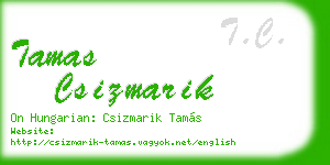 tamas csizmarik business card